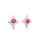 Ruby stud earrings, partly gold-plated 5µ