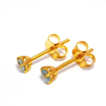 Aquamarine stud earrings, gold-plated 5µ