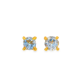 Ohrstecker Aquamarin vergoldet 5µ