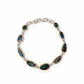 Armkette - Boulderopal teilvergoldet 5µ