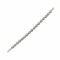Bracelet - Aquamarine, partly gold-plated 5µ