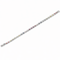 Bracelet - colourful sapphire, partly gold-plated 5µ