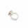 Bague en cristal de roche partiellement plaquée or 5 µ
