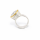 Ring rock crystal partly gold-plated 5µ