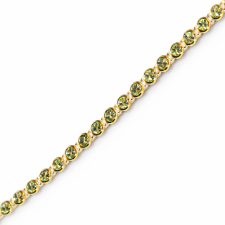 Bracelet - Péridot partiellement plaqué or 5 µ