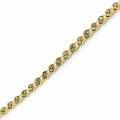 Armkette - Peridot teilvergoldet 5µ