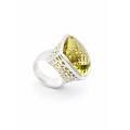 Bague quartz citron