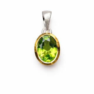 Anhänger Peridot teilvergoldet 5µ