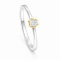 Bague diamant synthétique 0,15 ct - partiellement...