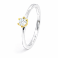 Ring Diamant Lab Grown 0,15ct - teilvergoldet 5µ