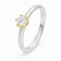 Bague diamant synthétique 0,25 ct - partiellement...