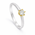 Bague diamant synthétique 0,25 ct - partiellement...