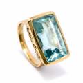 Ring Aquamarin 8,2ct 585er Gold