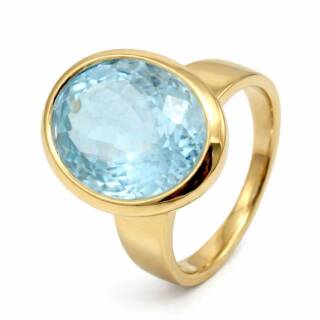 Aquamarine ring, 11,6 ct, 14 carat gold