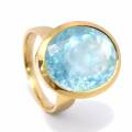 Aquamarine ring, 11,6 ct, 14 carat gold