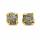 Gold-plated 5µ rough diamond stud earrings