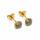 Gold-plated 5µ rough diamond stud earrings