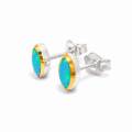 Ohrstecker Edelopal teilvergoldet 5µ