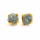 Gold-plated 5µ rough diamond stud earrings
