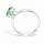 Ring blauer Zirkon teilvergoldet 5µ