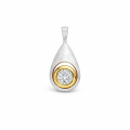Anhänger Diamant Lab Grown 0,08ct F-VS vergoldet...