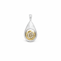 Anhänger Diamant (Natur) teilvergoldet 5µ