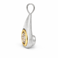 Anhänger Diamant (Natur) teilvergoldet 5µ