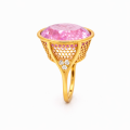 Ring Kunzit 42ct, Diamant, 585er Gold