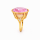 Kunzite ring, 42 carats, diamond, 14-carat gold