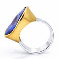 Ring Boulder Opal teilvergoldet 5µ