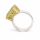Ring tourmaline partly gold-plated 5µ