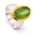 Ring Turmalin teilvergoldet 5µ