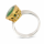 Bague tourmaline partiellement plaquée or 5µ
