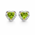 Ohrstecker Peridot teilvergoldet 5µ