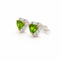 Ohrstecker Peridot teilvergoldet 5µ