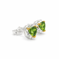 Ohrstecker Peridot teilvergoldet 5µ