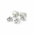 Peridot stud earrings, partly gold-plated (5µ)