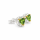 Peridot stud earrings, partly gold-plated (5µ)