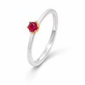 Ring Spinell, teilvergoldet 5µ