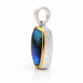 Pendentif en opale boulder partiellement plaqué or...