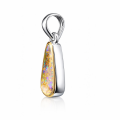 Pendentif en opale boulder partiellement plaqué or...