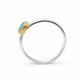 Bague Edelopal partiellement dorée 5µ