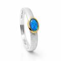 Ring Edelopal teilvergoldet 5µ