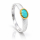 Ring Edelopal teilvergoldet 5µ