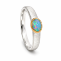 Ring Edelopal teilvergoldet 5µ