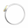 Ring precious opal partly gold-plated 5µ