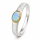 Ring Edelopal teilvergoldet 5µ