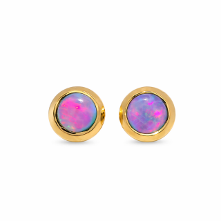 Ohrstecker Edelopal teilvergoldet 5µ