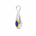 Sapphire pendant, partly gold-plated (5µ)