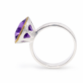 Ring Amethyst teilvergoldet 5µ